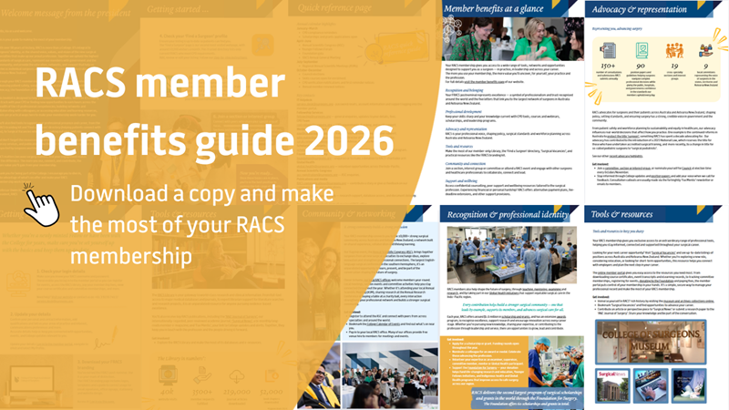 RACS member guide graphic